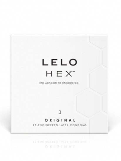 Lelo Hex Original - prezerwatywy lateksowe mega wytrzymałe i cienkie  (3 szt.)